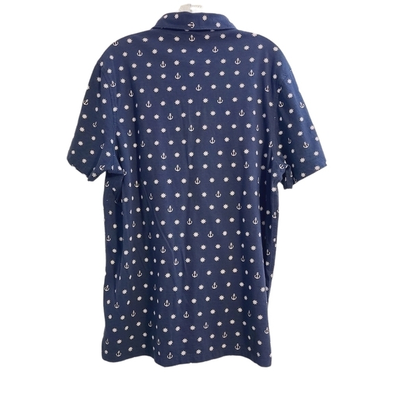 J. Crew Mercantile | Men's Quarter Button Anchor Wheel Navy Shirt (Size XL) - Picture 13 of 13
